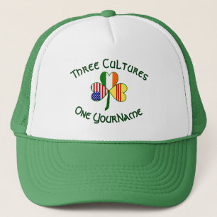 Boné Trevo de três folhas personalizado da Irlanda EUA 