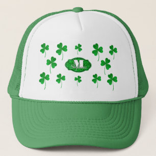 Boné Trevos Reluzentes Verde Monogramados St Patrick