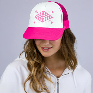 Boné Triângulos Geométricos Rosa