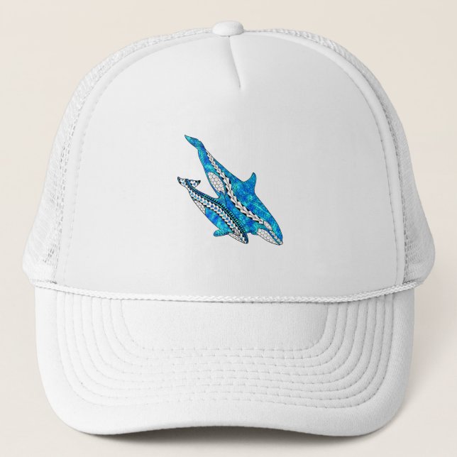 Boné Tribal Orca Whales (Frente)