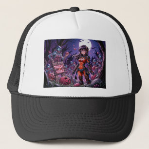 Boné Trick ou Treine Zombies Halloween Entregando o Cér