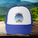 Boné Trilha de Reunião Personalizada da Família Blue Su<br><div class="desc">Este pôr do sol legal e azul sobre montanhas rochosas na natureza faz uma imagem excelente para um conjunto de chapéus personalizados para uma reunião familiar, viagem de ida e volta ou férias de verão. Comemore sua viagem de montanha com camisetas da natureza para mãe, pai, irmão e irmã. Basta...</div>