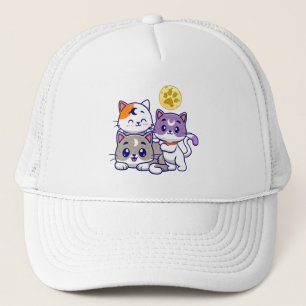 Boné Trio Adorável - Três Gatos Gelados