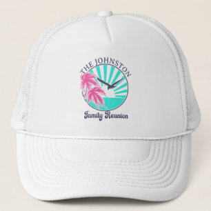 Boné Tropical de Reunião Personalizada da Família Retro
