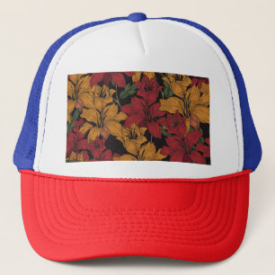 Boné Tropical Floral, Belo Padrão Invisível.
