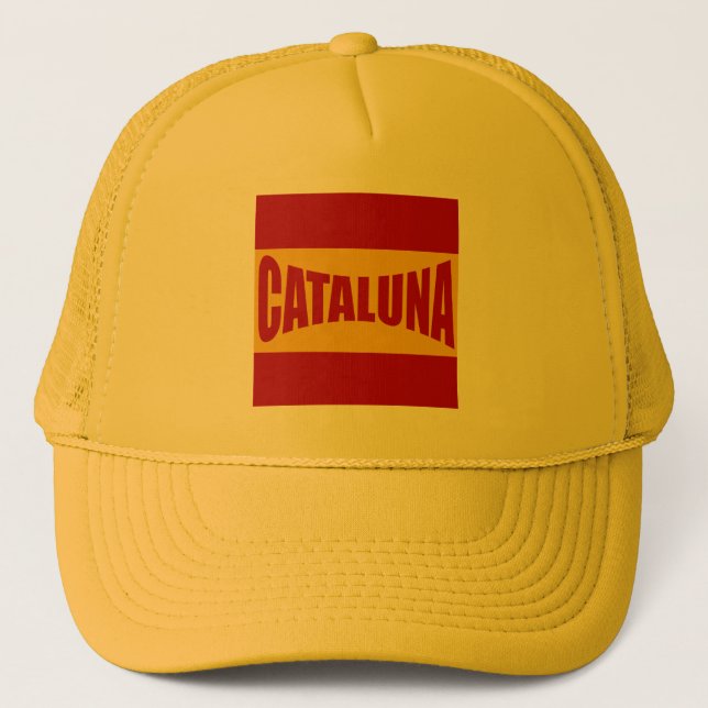 Boné trucker amarelo CATALUNA ESPANHA (Frente)