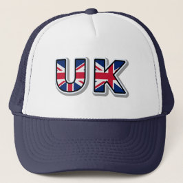 Boné Trucker Azul Marinho UK British Union Jack