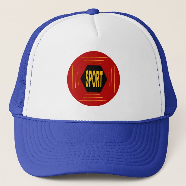 Boné trucker branco/azul real OCCITANIE DESPORTO (Frente)