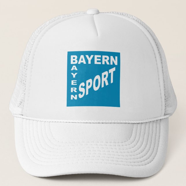 Boné Trucker branco DESENHO BAVIERA DESPORTO (Frente)