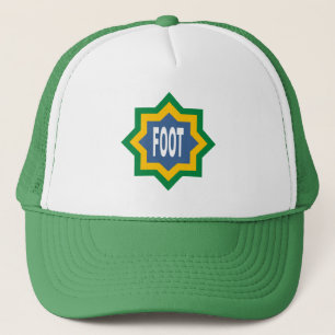 Boné TRUCKER branco/verde FUTEBOL