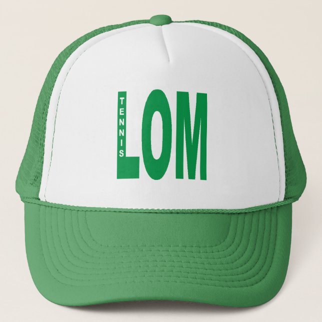 Boné Trucker branco/verde LOMBARDIA TÉNIS (Frente)