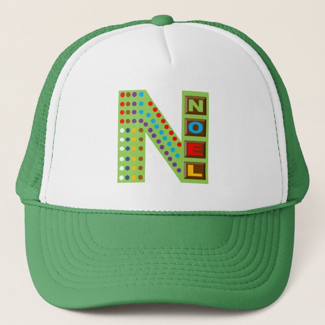 Boné Trucker branco/verde NATAL CHOCOLATBONBONS (Frente)