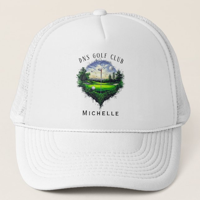 Boné Trucker Clássico com Nome Personalizado de Cl (Frente)