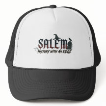 Boné Trucker com Adesivo de Couro Custom Salem