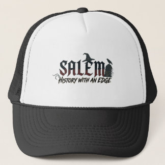 Boné Trucker com Adesivo de Couro Custom Salem