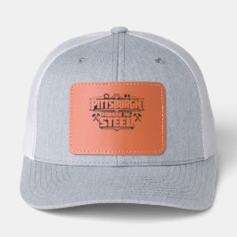 Boné Trucker com Adesivo de Couro Personalizado de