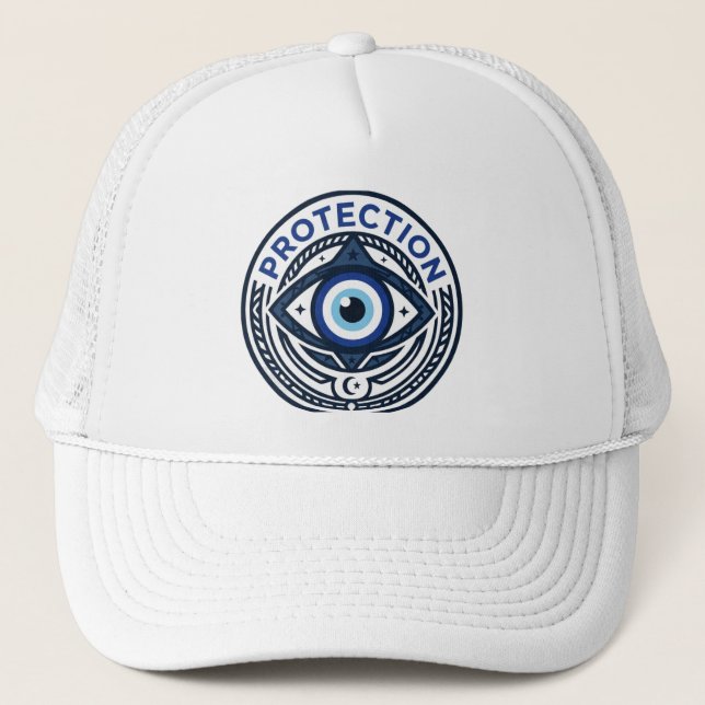 Boné Trucker com Gráfico Olho do Mal (Frente)