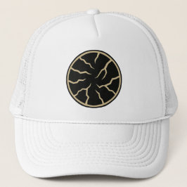 Boné Trucker com Gráficos de Superfície Rachada