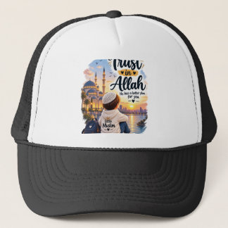 Boné Trucker Confie em Alá - Gorro de Fé Islâmica