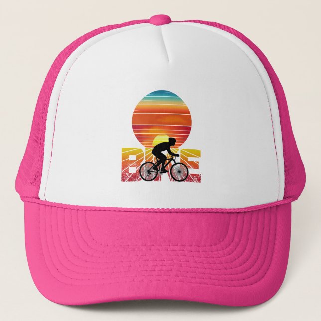 BONÉ TRUCKER DE Ciclismo Pôr do Sol (Frente)