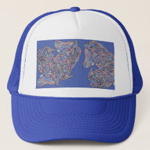 Boné Trucker de Espuma Abstração Ousada