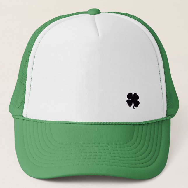 Boné trucker de espuma branco e verde Black Clover (Frente)
