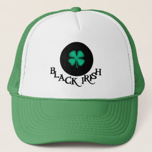 Boné trucker de espuma preto, branco e verde Irish