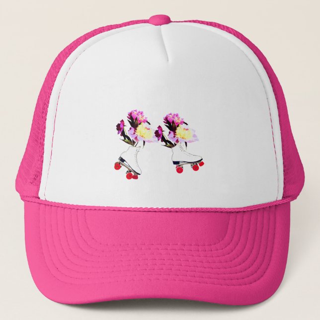 Boné Trucker de Skate & Peônias (Frente)