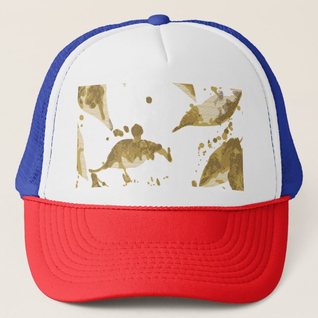 Boné Trucker de Streetwear Artístico Retro (Frente)