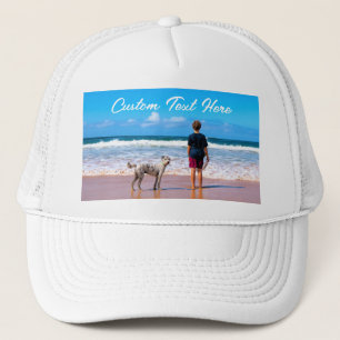 Boné Trucker De Texto Personalizado Que Capta Fotos