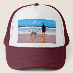 Boné Trucker de Texto Personalizado - Seu Design de Ver