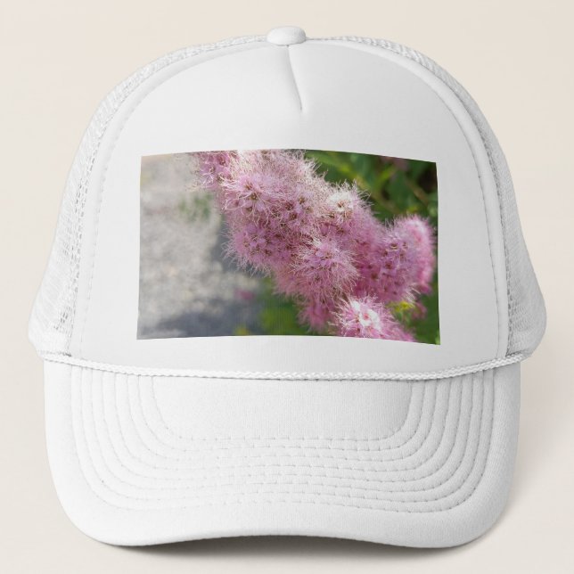 Boné Trucker Flor de Lilás Roxo Suave da Natureza (Frente)