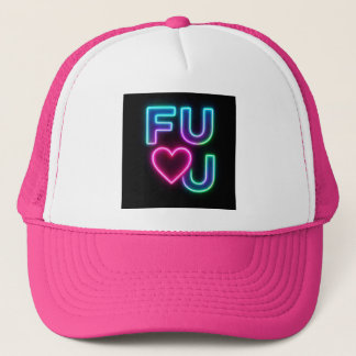 Boné Trucker FULU Rosa Quente