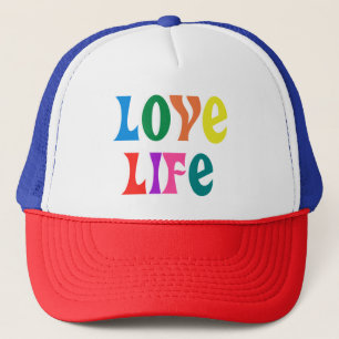 Boné Trucker Hat Ama o estilo Hippie da Vida