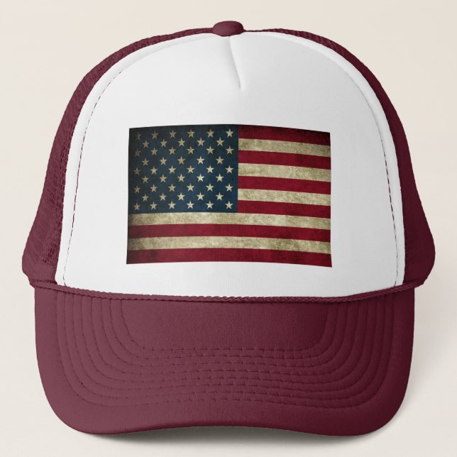 Boné Trucker Hat/Bandeira Americana (Frente)
