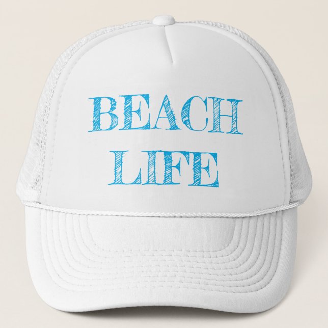 Boné Trucker Hat; Beach Life; Turquesa (Frente)