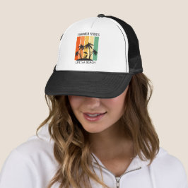 Boné Trucker Hat Colorful Retro Life's A Beach