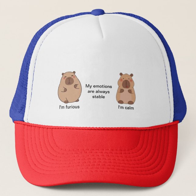 Boné Trucker Hat com animação e mensagem de ursos bonit (Frente)