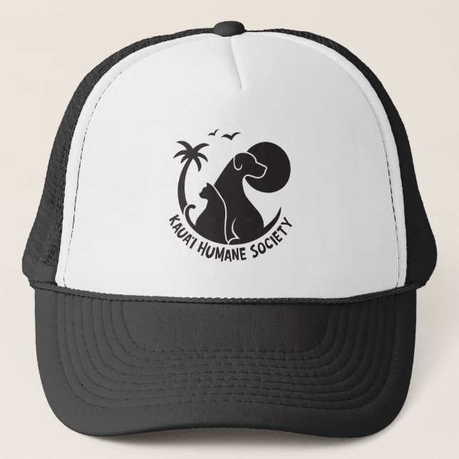 Boné Trucker Hat com logotipo preto KHS (Frente)