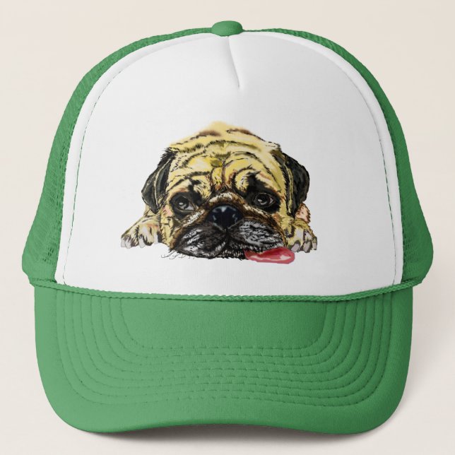 Boné Trucker Hat Engraçado com Cachorro (Frente)