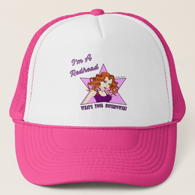 Boné Trucker Hat - Superpotência Redhead (Frente)