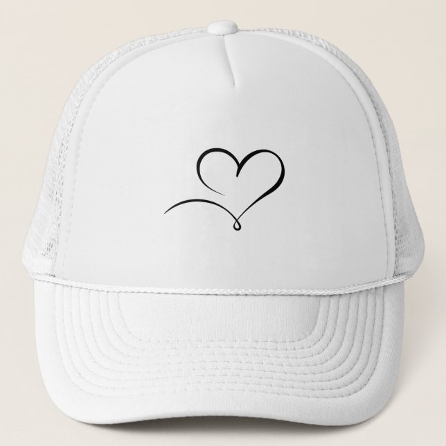 Boné Trucker Hat with Modern Heart Graphic for All Styl (Frente)