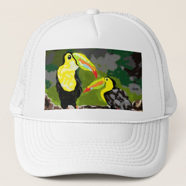 Boné Trucker Hats : Aves Tropicais (Frente)