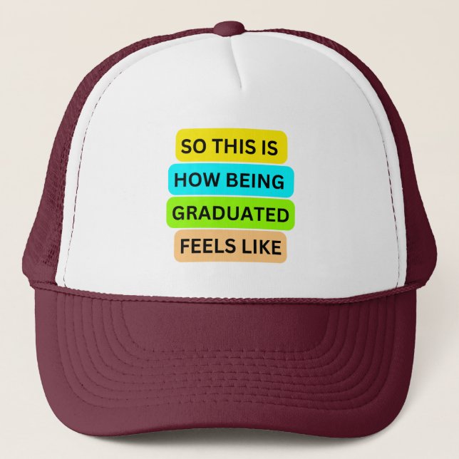 Boné Trucker Hwhite & maroon SO_NOT_IS_HOW_BEING_G (Frente)