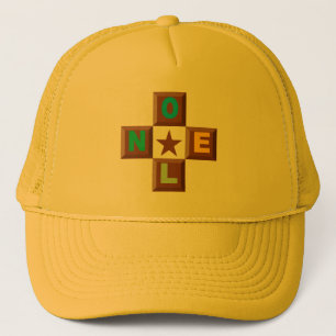 BONÉ TRUCKER NATAL CHOCOLATE ESTRELADO