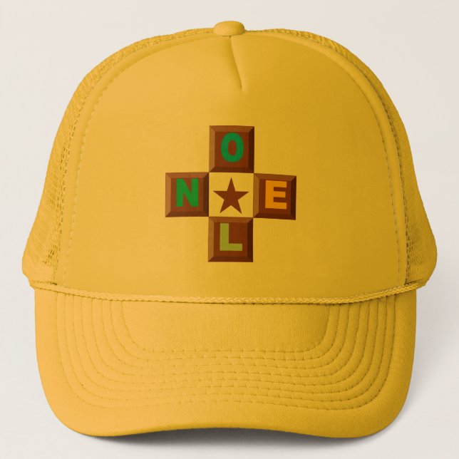 BONÉ TRUCKER NATAL CHOCOLATE ESTRELADO (Frente)