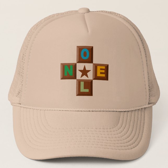 BONÉ TRUCKER NATAL CHOCOLATE ESTRELADO (Frente)