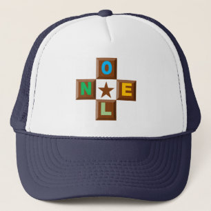 BONÉ TRUCKER NATAL CHOCOLATE ESTRELADO