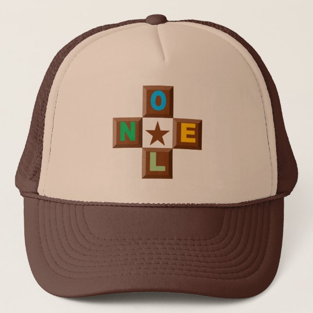 BONÉ TRUCKER NATAL CHOCOLATE ESTRELADO (Frente)