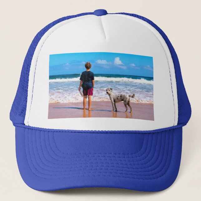 Boné Trucker Personalizado De Texto Fotográfico Que O S (Frente)